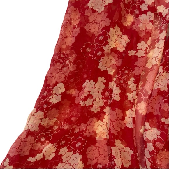 Jones New York Vintage Red Floral Kimono - Picture 2 of 5